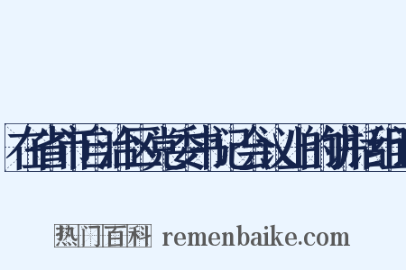 在省市自治区党委书记会议上的讲话组词是什么意思的图片